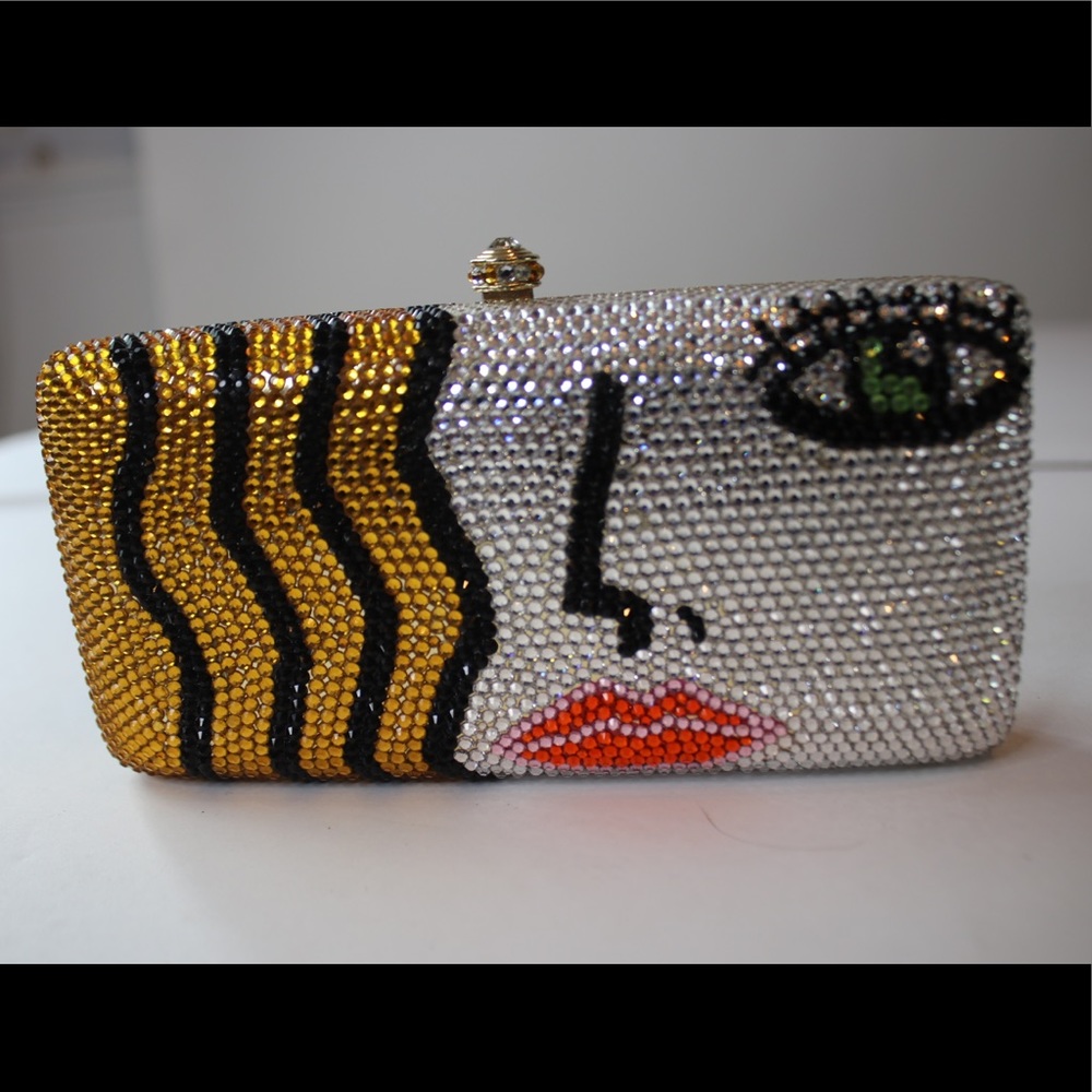 Swarovski stone face clutch